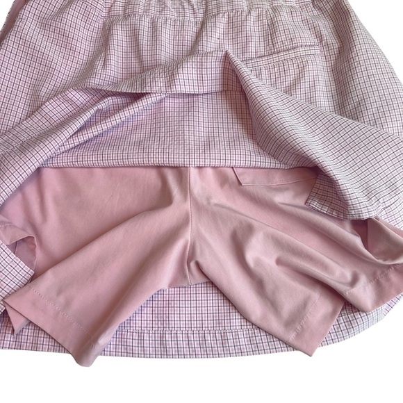 Greg Norman Skort Play Dry Moisture Wicking Pink Gingham Size 10 - Picture 4 of 13